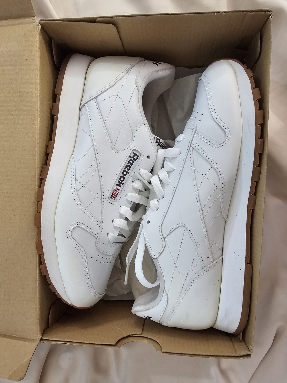 Reebok Classic Men's White Leather Sneakers